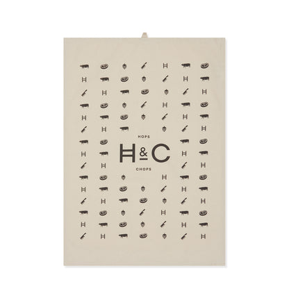 Hops & Chops Tea Towel
